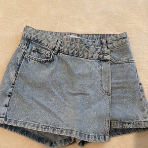 Zara Blue Skorts with Denim Look